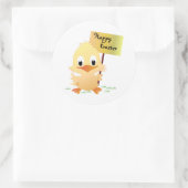 Sticker Rond Joyeux Pâques (Sac)