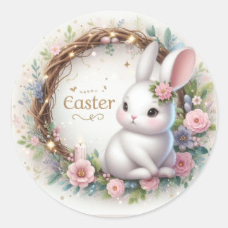 Sticker Rond Joyeux Pâques