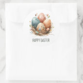 Sticker Rond Joyeux Pâques (Sac)
