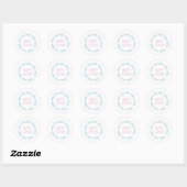 Sticker Rond Joyeux Pâques (Feuille)