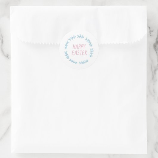 Sticker Rond Joyeux Pâques (Sac)