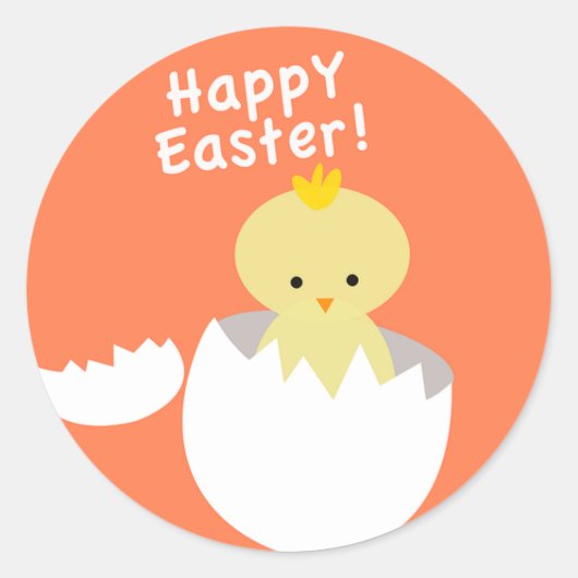 Sticker Rond Joyeux Pâques (Devant)