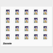 Sticker Rond Joyeux Pâques Grecques (Feuille)