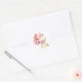 Sticker Rond Joyeux Pâques. Les oeufs de Pâques. (Enveloppe)