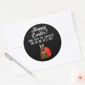 Sticker Rond Joyeux Pâques ! Remettez Le Chocolat Drôle (Enveloppe)