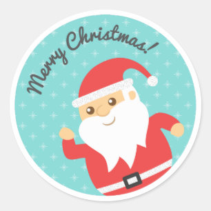 Sticker Rond Joyeux Père Noël Joyeux Noël