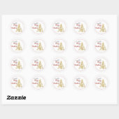 Sticker Rond Joyeux petit Noël (Feuille)