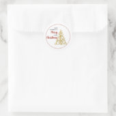 Sticker Rond Joyeux petit Noël (Sac)