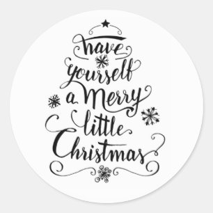 Sticker Rond Joyeux petit Noël