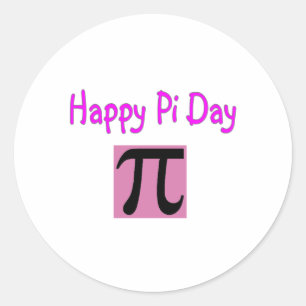 Sticker Rond Joyeux Pi Day