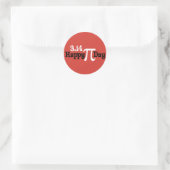 Sticker Rond Joyeux Pi Day 3.14 - 14 mars (Sac)