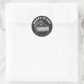 Sticker Rond Joyeux Pi Day 3.14 avec design Pie (Sac)