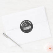Sticker Rond Joyeux Pi Day 3.14 avec design Pie (Enveloppe)