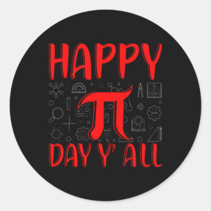 Sticker Rond Joyeux Pi Day Funny Pi Symbole Hommes Femmes Pie