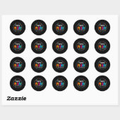 Sticker Rond Joyeux Pi Day Pie Funny Math Enseignant Enseignant (Feuille)
