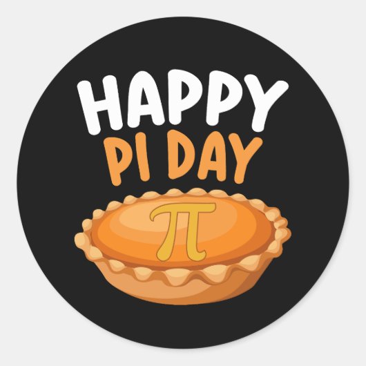 Sticker Rond Joyeux Pi Day Pie Mathématiques Math arc-en-ciel (Devant)