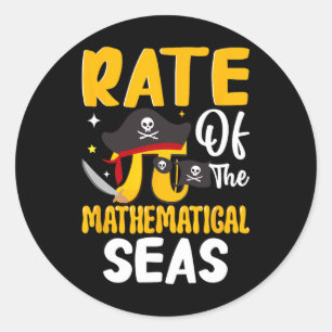 Sticker Rond Joyeux Pi Jour 3.14 Pi - Taux Drôle Des Mathemati