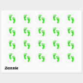 Sticker Rond Joyeux pied vert (Feuille)