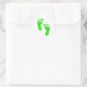 Sticker Rond Joyeux pied vert (Sac)