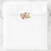 Sticker Rond Joyeux poisson (Sac)