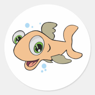 Sticker Rond Joyeux poisson