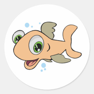 Sticker Rond Joyeux poisson