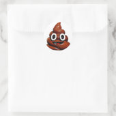 Sticker Rond joyeux pote emoji (Sac)