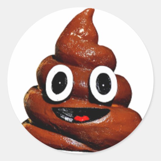 Sticker Rond joyeux pote emoji (Devant)