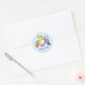 Sticker Rond Joyeux poussin de Pâques (Enveloppe)