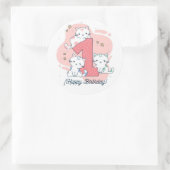 Sticker Rond Joyeux premier anniversaire (Sac)