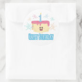 Sticker Rond Joyeux premier anniversaire (Sac)