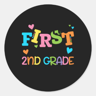 Sticker Rond Joyeux Premier Jour De 2E Année Faisons-Le Retour 