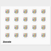 Sticker Rond Joyeux premier jour d'école  (Feuille)