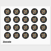 Sticker Rond Joyeux Premier Jour D'École En Revenant À L'École  (Feuille)