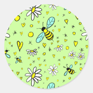 Sticker Rond joyeux printemps