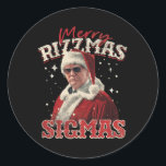 Sticker Rond Joyeux Rizz Mas Sigmas - Gen Alpha Middle School T<br><div class="desc">Joyeux Rizz Mas Sigmas - Gen Alpha Middle School Trump 2024</div>