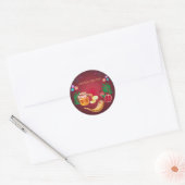 Sticker Rond Joyeux Rosh Hashanah Juif Nouvel An Miel & Pomme (Enveloppe)