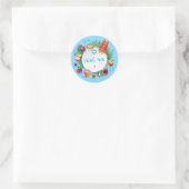 Sticker Rond Joyeux Rosh Hashanah Juif Nouvel An Miel & Pomme (Sac)