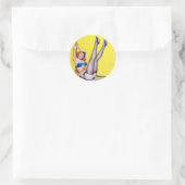 Sticker Rond Joyeux Sailor Pin Up (Sac)