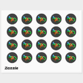 Sticker Rond Joyeux Samhain ! ! (Feuille)