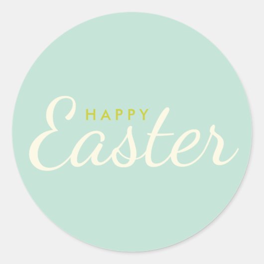 Sticker Rond Joyeux Sceau d'enveloppe de la Monnaie de Pâques (Devant)