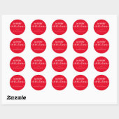 Sticker rond Joyeux Script de Noël (Feuille)