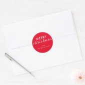Sticker rond Joyeux Script de Noël (Enveloppe)