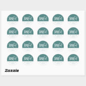 Sticker Rond Joyeux script typographie Noël (Feuille)