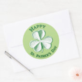 Sticker Rond Joyeux Shamrock de la Saint Patrick (Enveloppe)