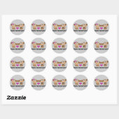Sticker Rond Joyeux singes d'anniversaire (Feuille)