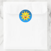 Sticker Rond Joyeux soleil (Sac)