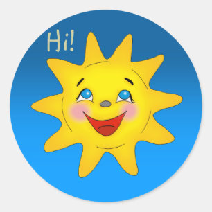 Sticker Rond Joyeux soleil