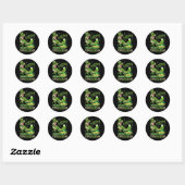 Sticker Rond Joyeux St. Pat T-Rex Day St. Patrick Day (Feuille)