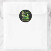 Sticker Rond Joyeux St. Pat T-Rex Day St. Patrick Day (Sac)
